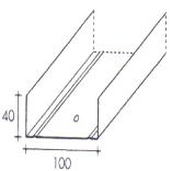 guida per cartongesso 100x40